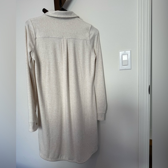 NWOT Faherty Legend Cream Shirt Dress - Picture 6 of 7